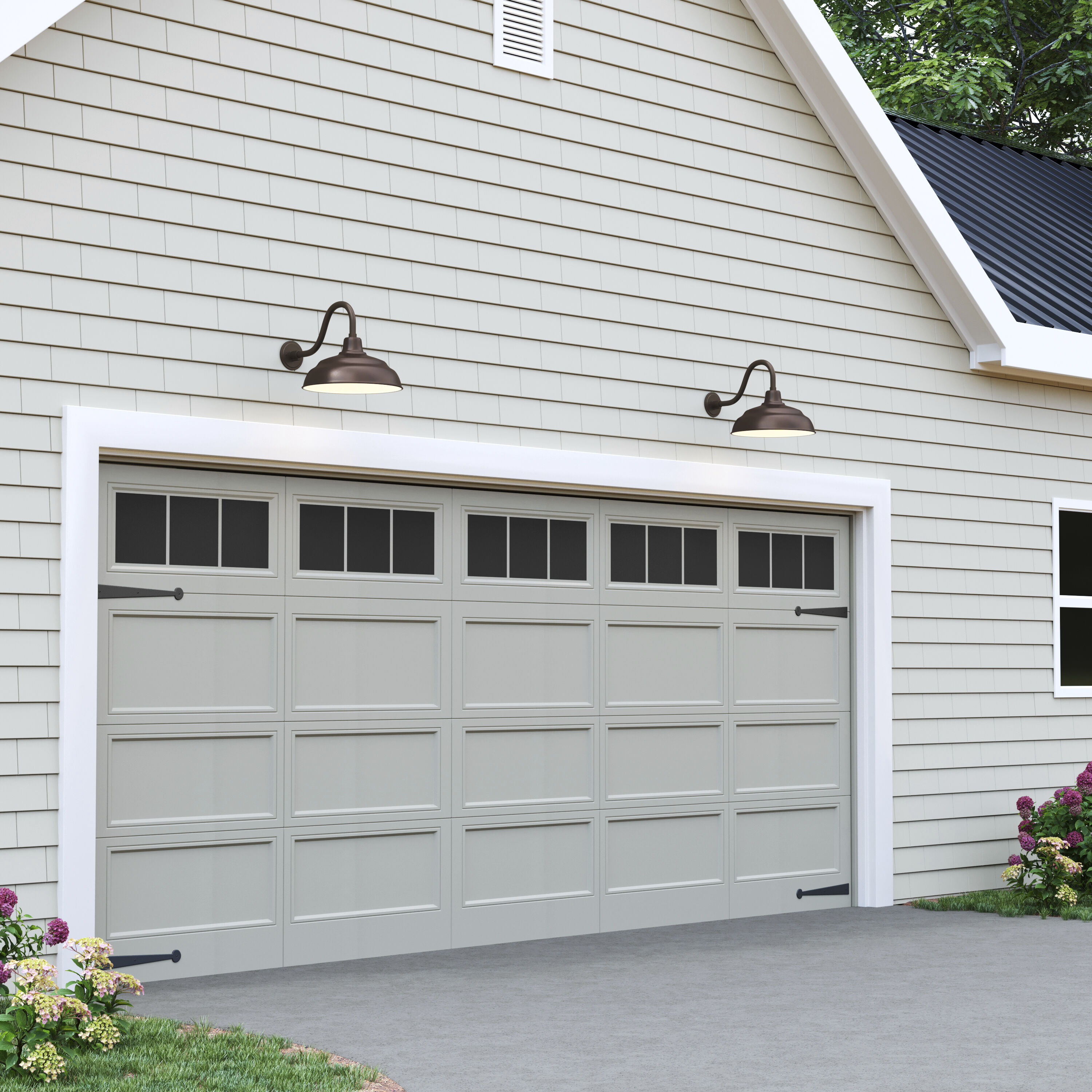 R Series Architectural Bronze 17 inch Warehouse Shade